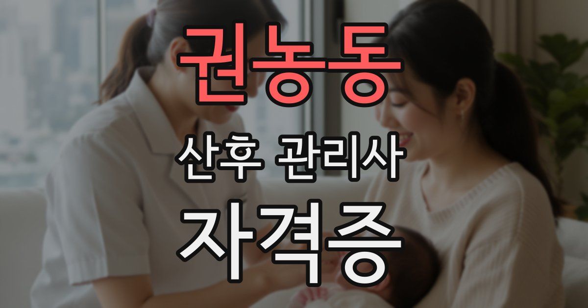 권농동 산후 관리사 자격증