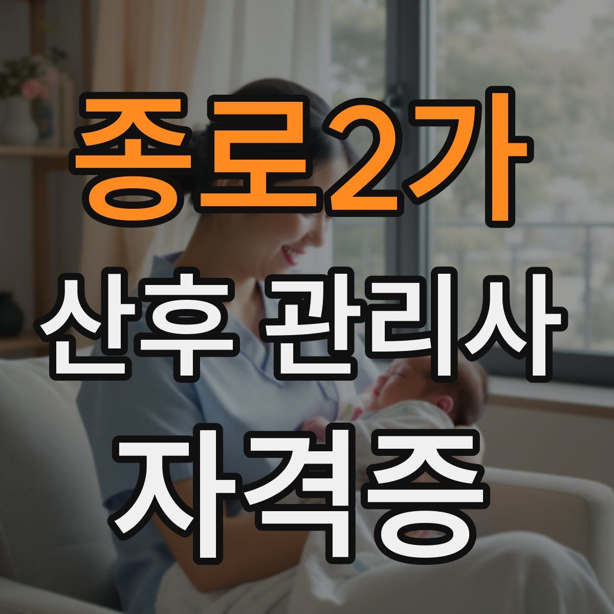 종로2가 산후 관리사 자격증