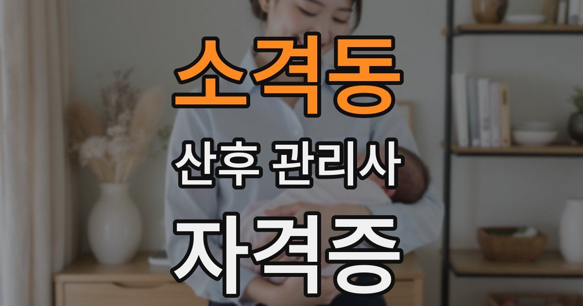 소격동 산후 관리사 자격증