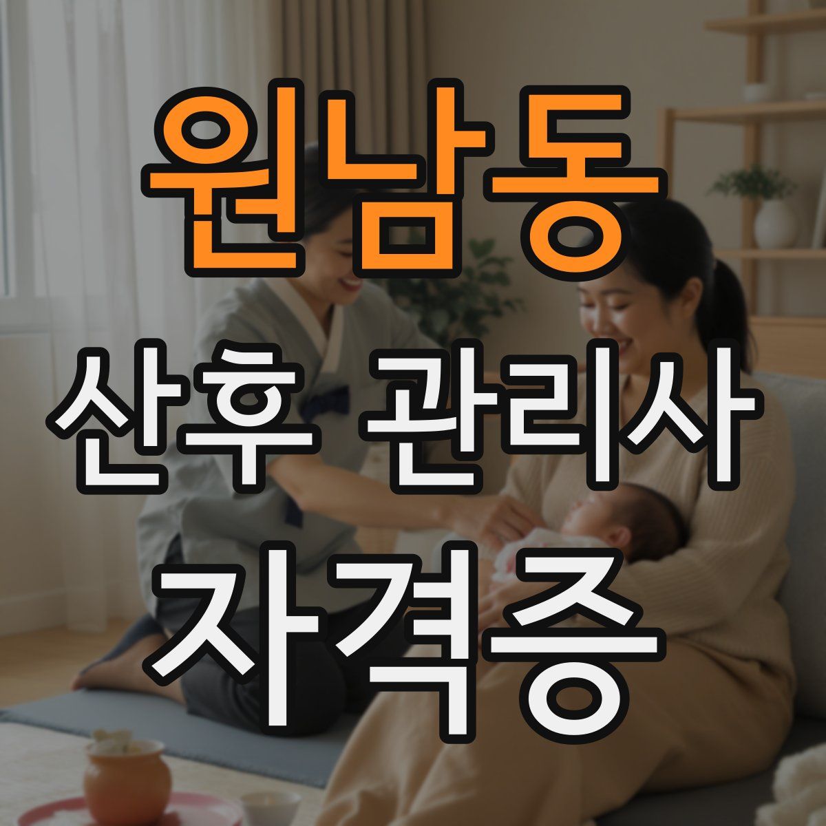 원남동 산후 관리사 자격증