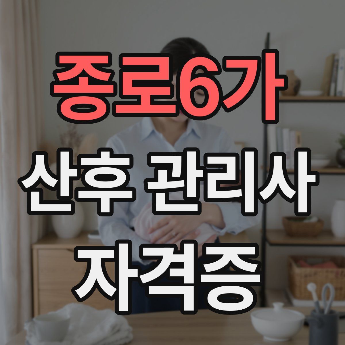 종로6가 산후 관리사 자격증