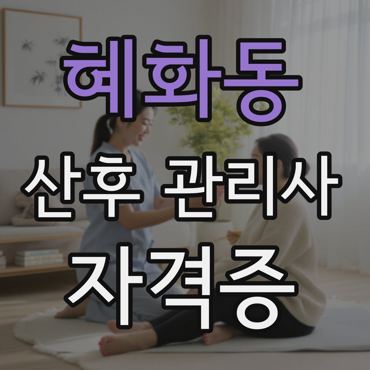 혜화동 산후 관리사 자격증
