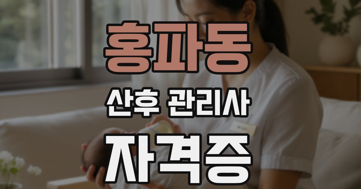 홍파동 산후 관리사 자격증