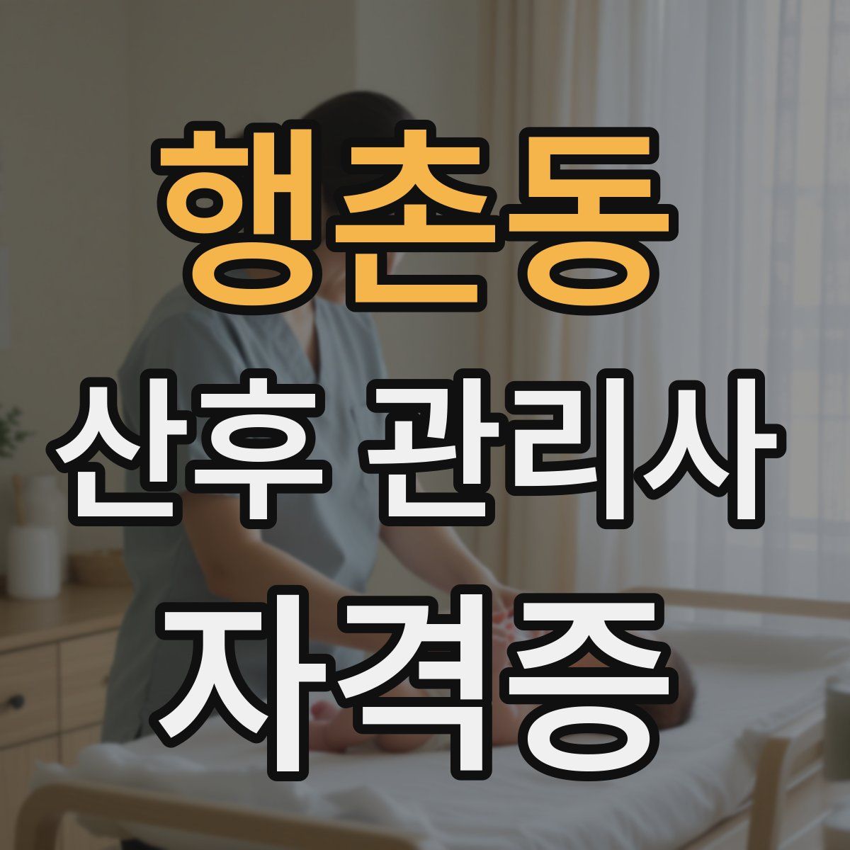 행촌동 산후 관리사 자격증