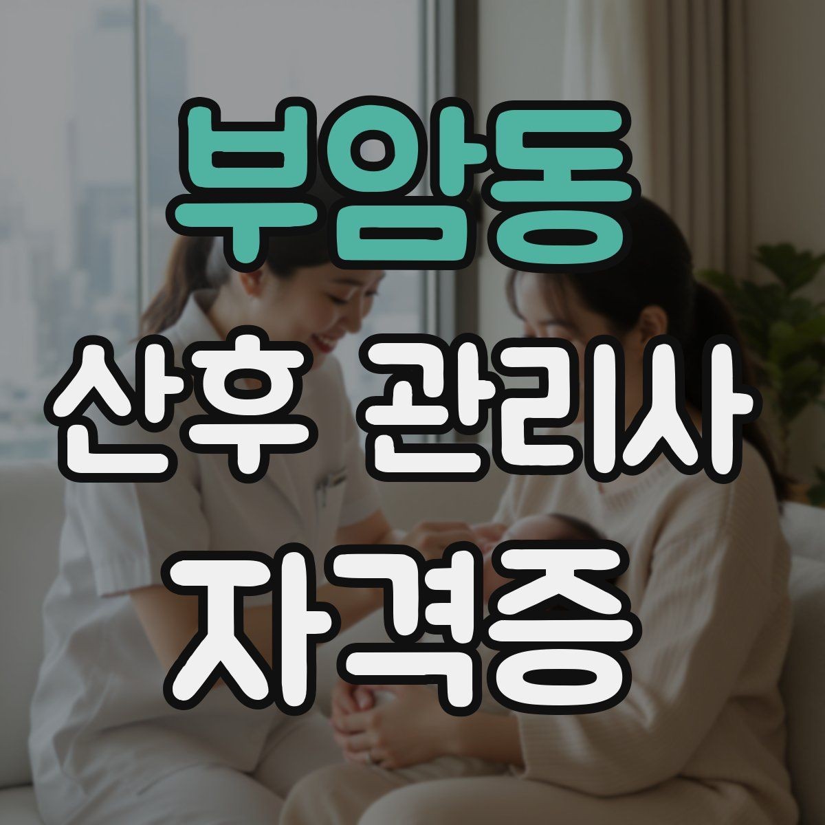 부암동 산후 관리사 자격증 야간 케어가 필요한 집의 특징