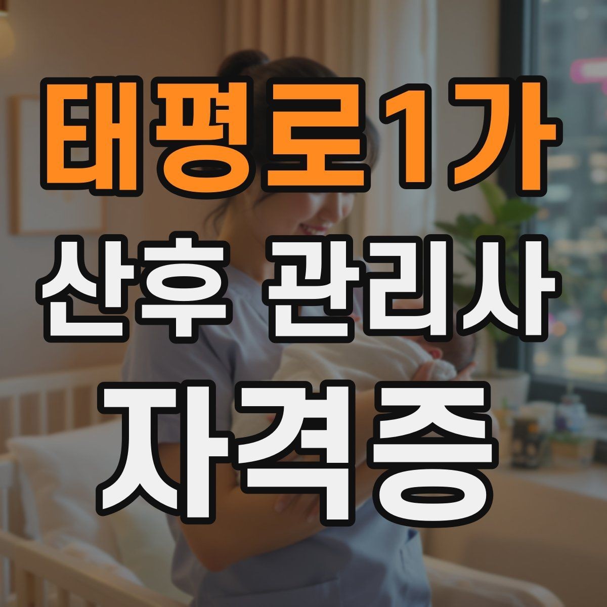 태평로1가 산후 관리사 자격증 수강 후 바로 현장에 적용하는 방법