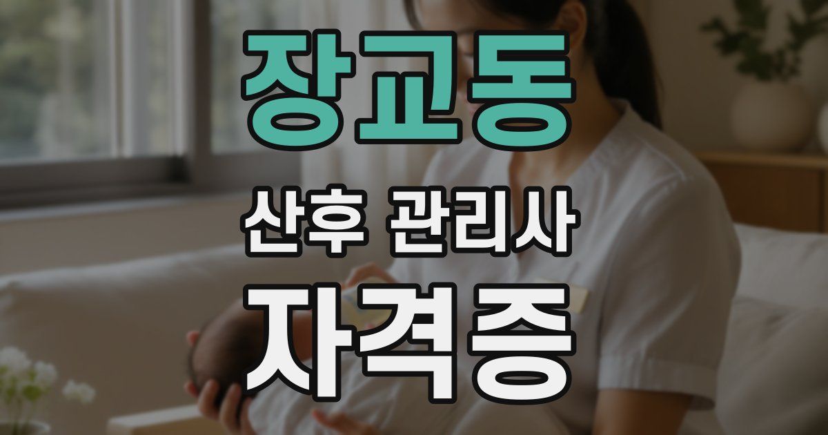 장교동 산후 관리사 자격증