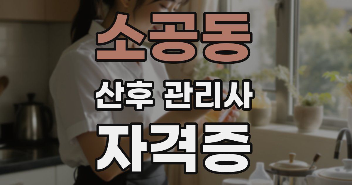 소공동 산후 관리사 자격증