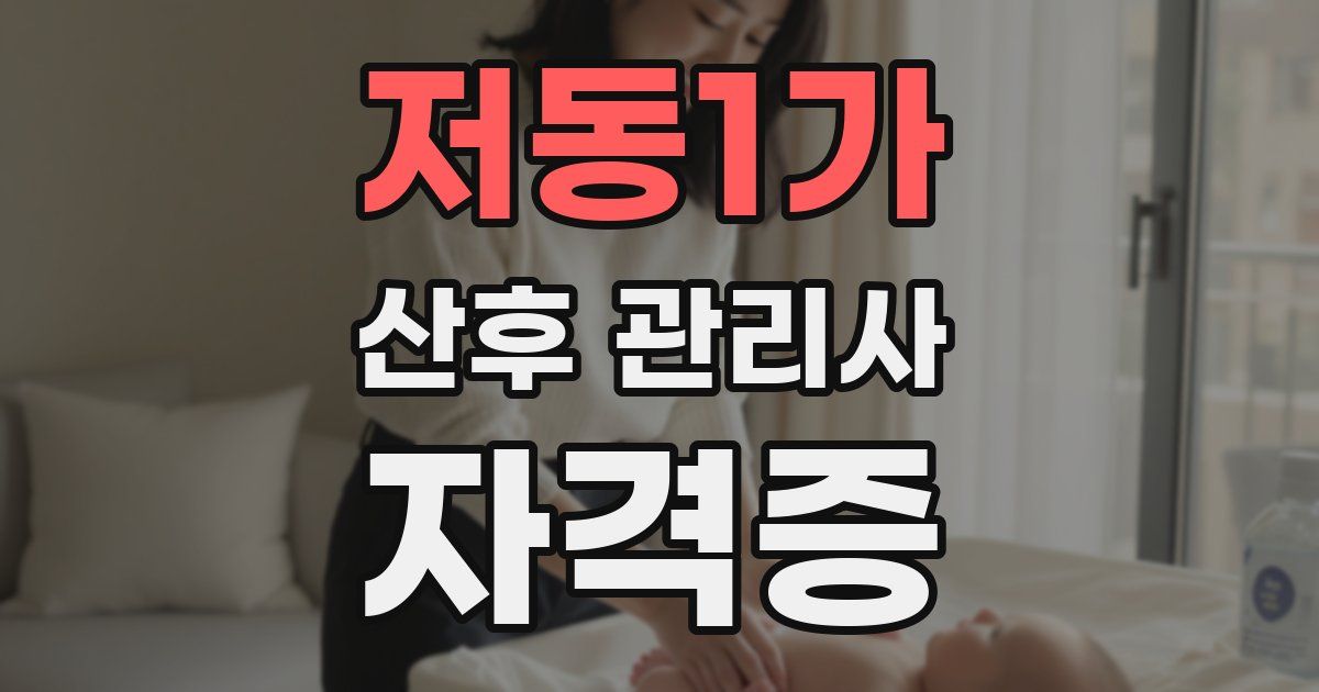 저동1가 산후 관리사 자격증