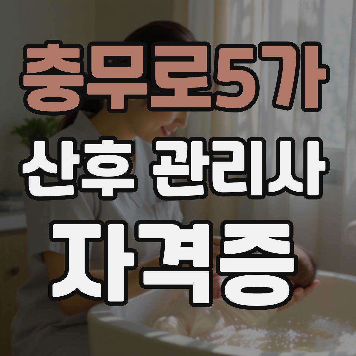 충무로5가 산후 관리사 자격증