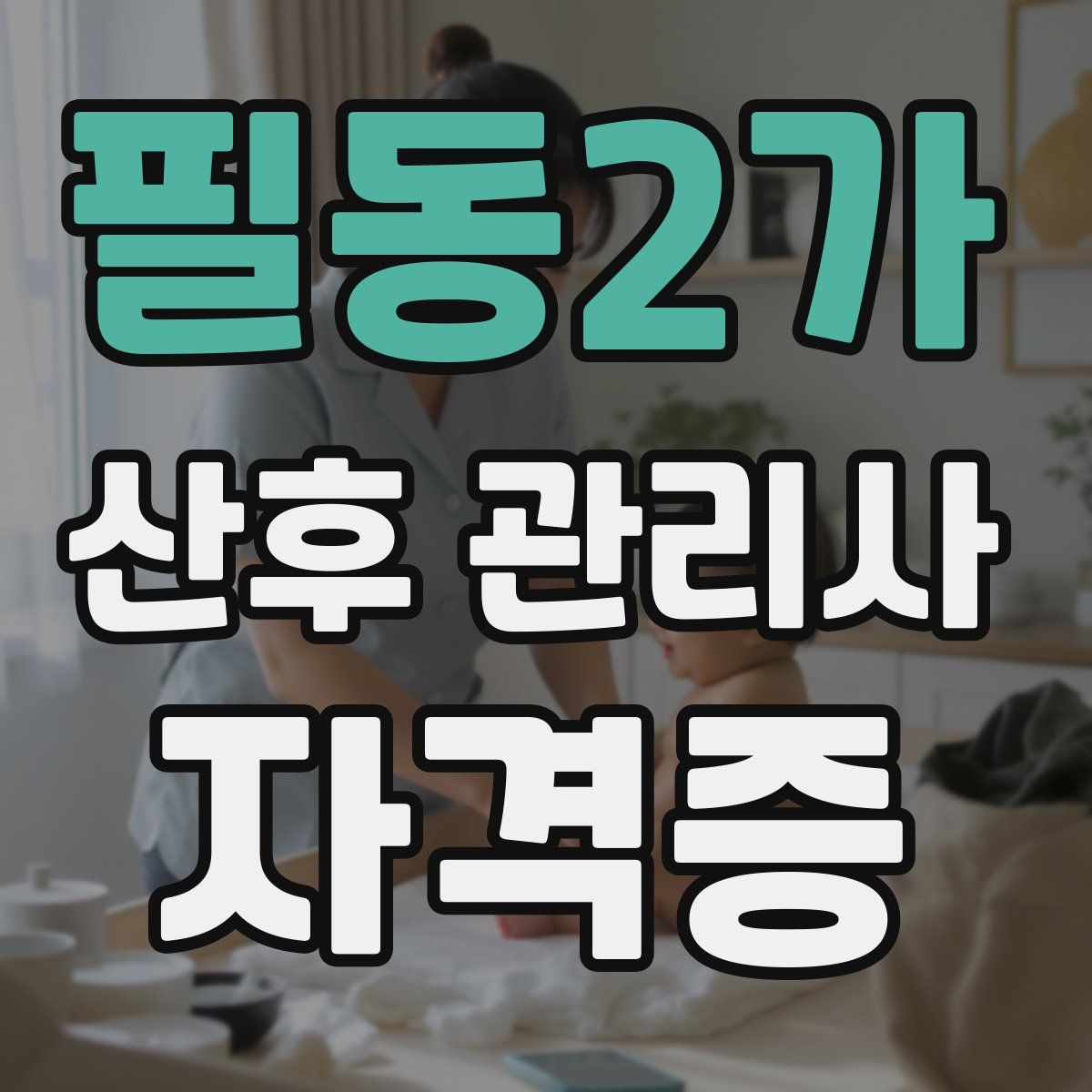 필동2가 산후 관리사 자격증
