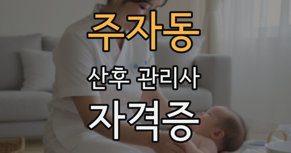 주자동 산후 관리사 자격증