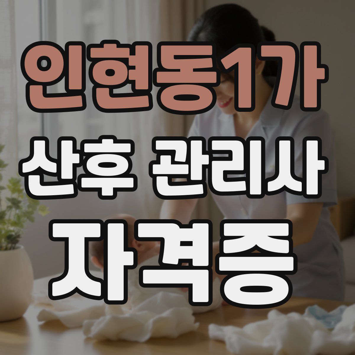 인현동1가 산후 관리사 자격증