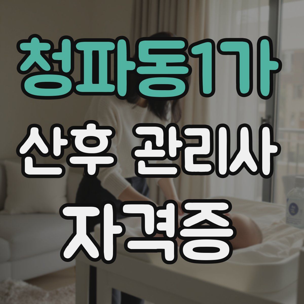 청파동1가 산후 관리사 자격증