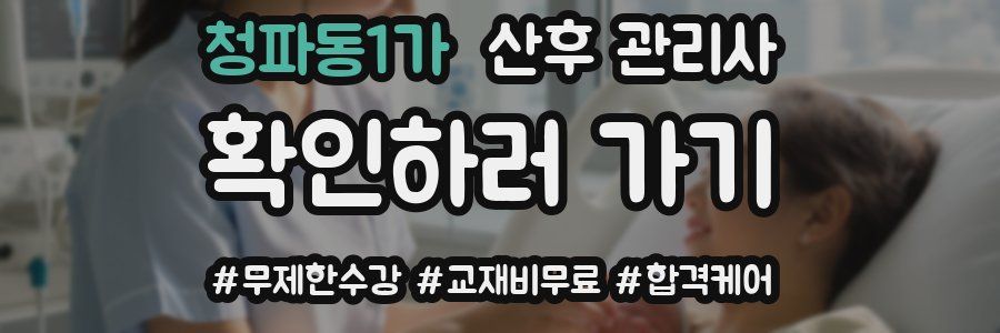 청파동1가 산후 관리사 자격증