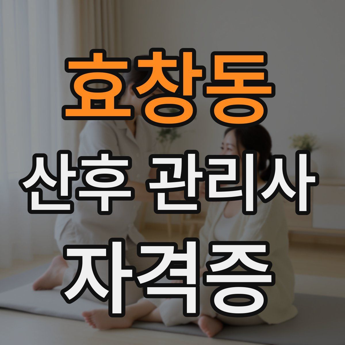 효창동 산후 관리사 자격증