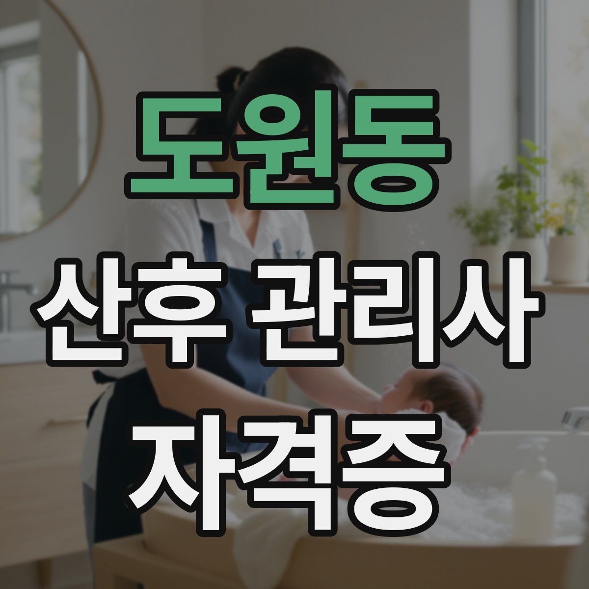 도원동 산후 관리사 자격증