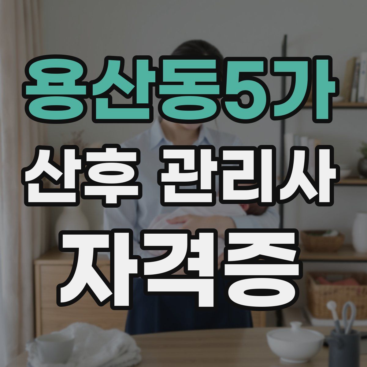 용산동5가 산후 관리사 자격증