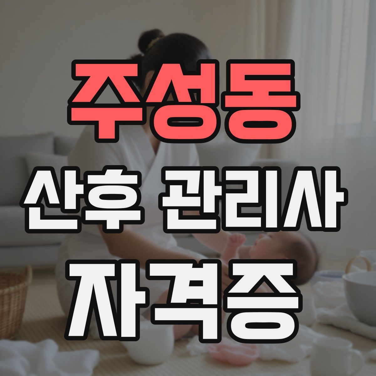 주성동 산후 관리사 자격증