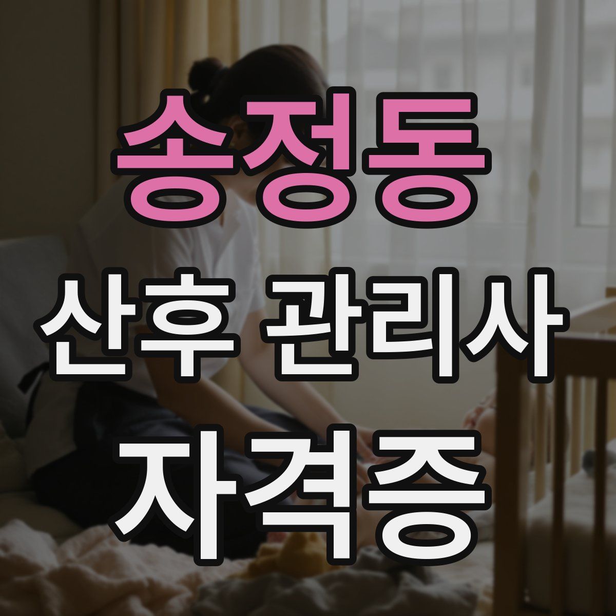 송정동 산후 관리사 자격증