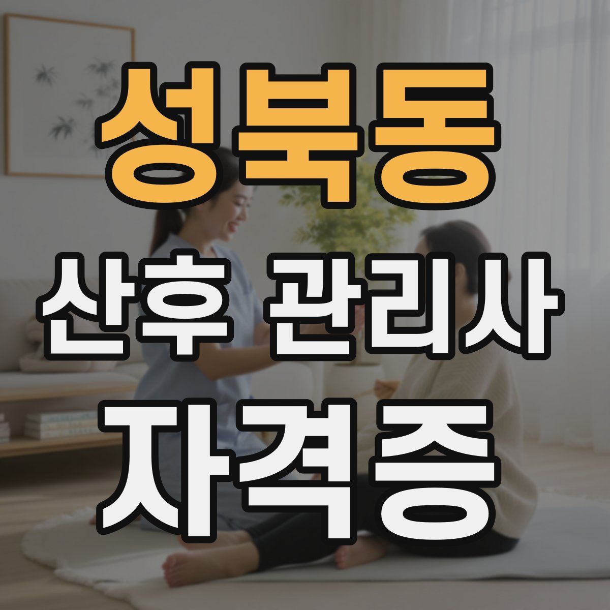 성북동 산후 관리사 자격증