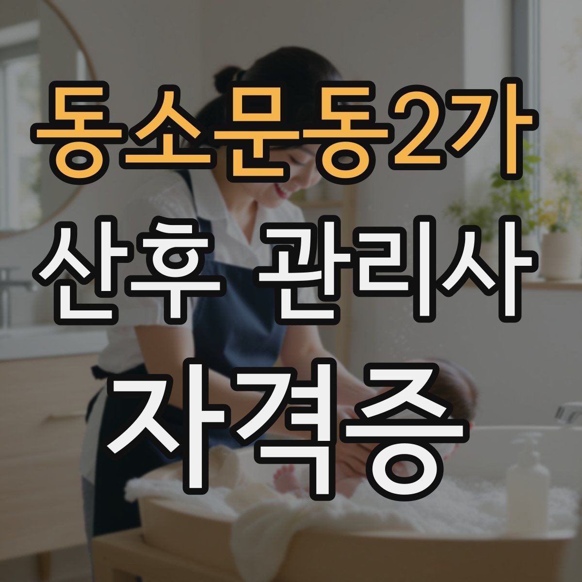 동소문동2가 산후 관리사 자격증 산후 가사 지원 범위를 조율하는 방법