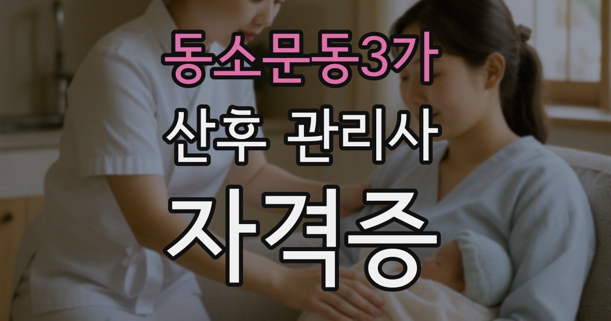 동소문동3가 산후 관리사 자격증
