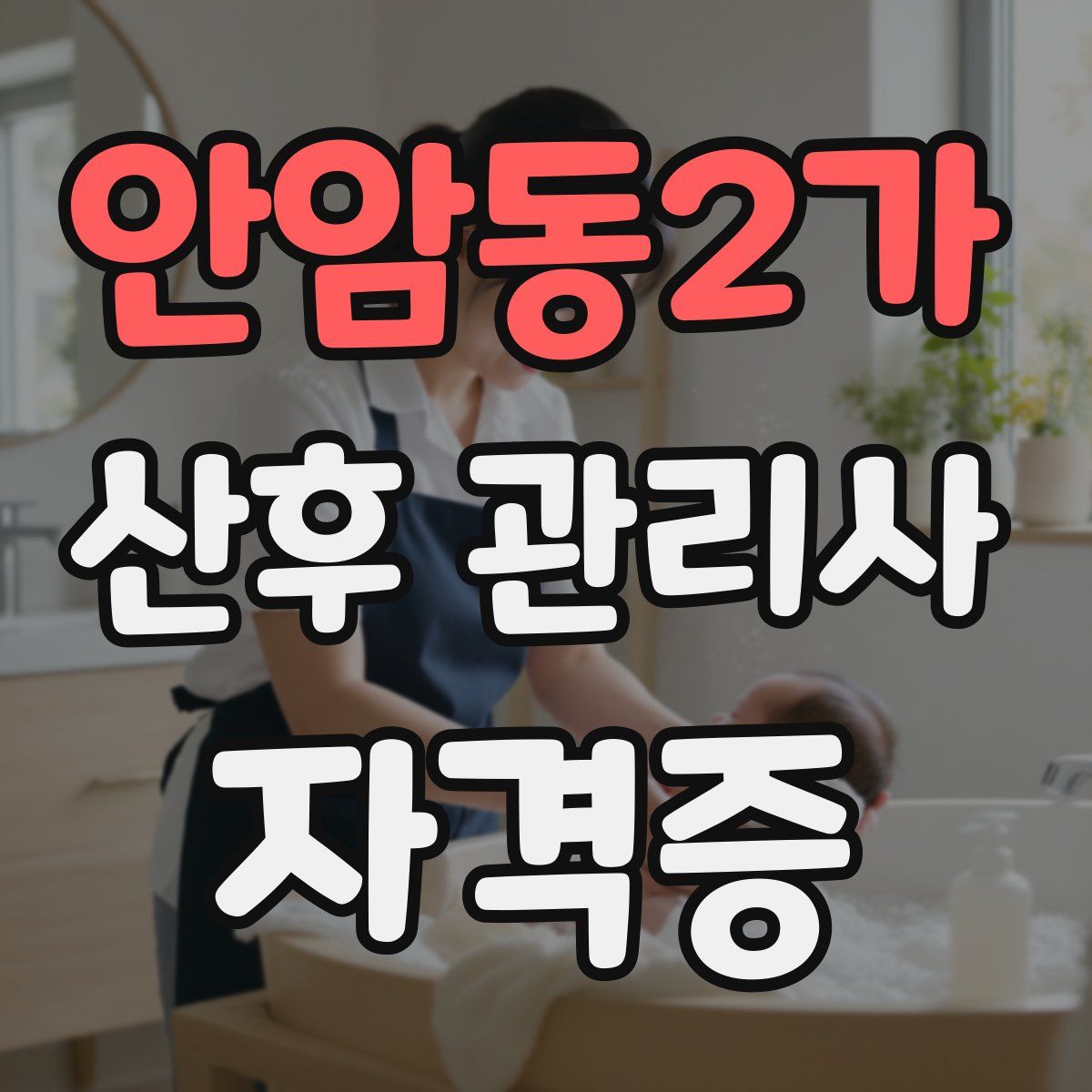 안암동2가 산후 관리사 자격증