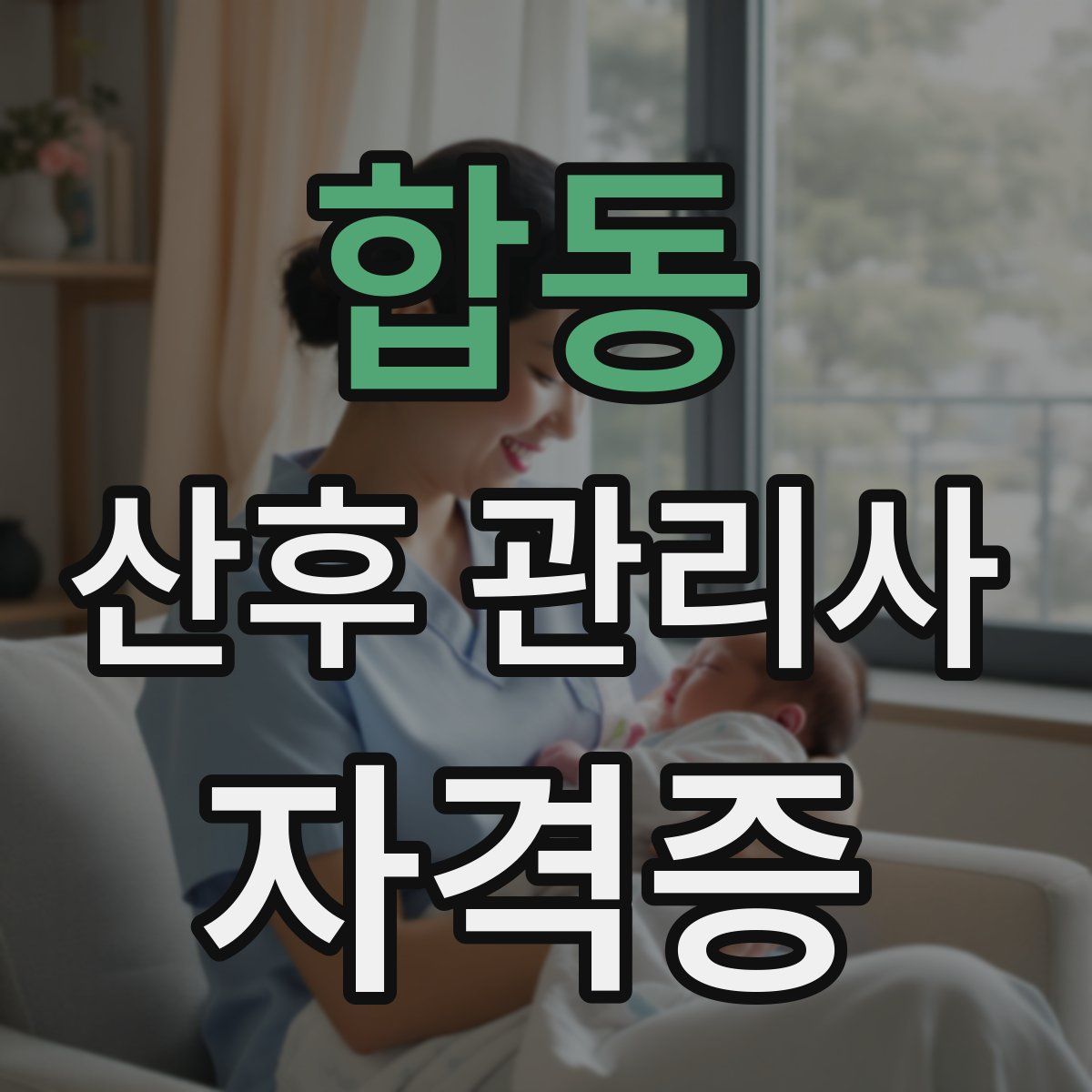 합동 산후 관리사 자격증