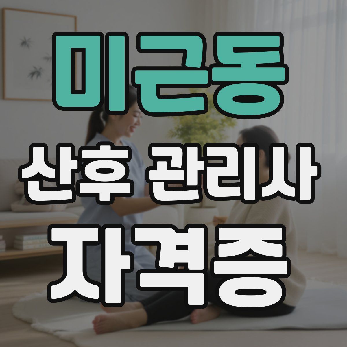 미근동 산후 관리사 자격증