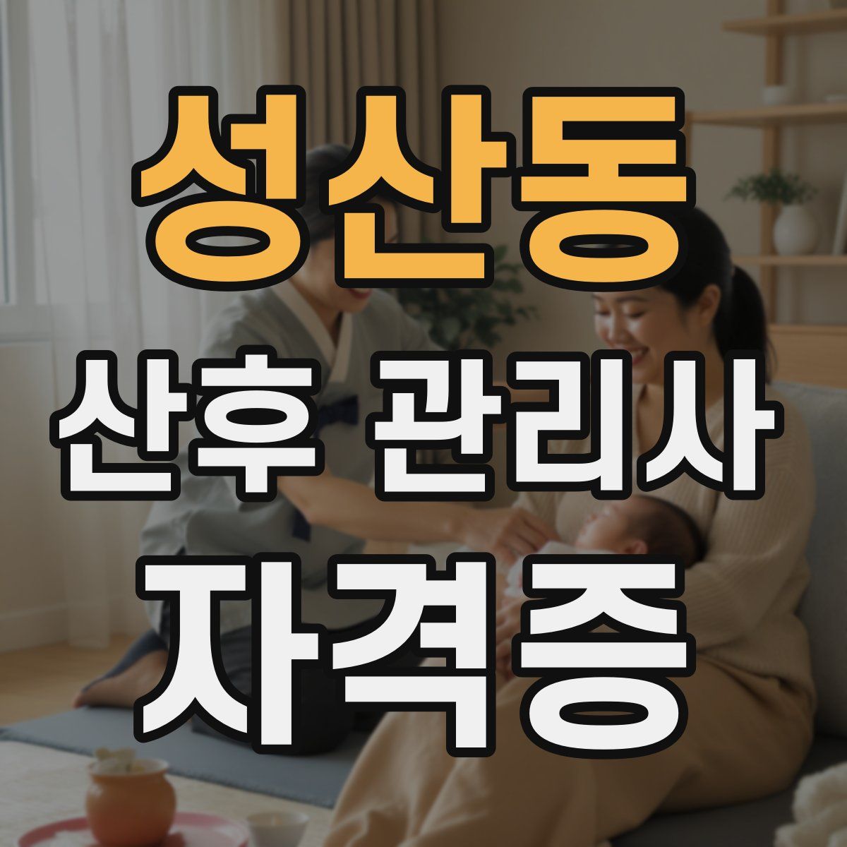 성산동 산후 관리사 자격증