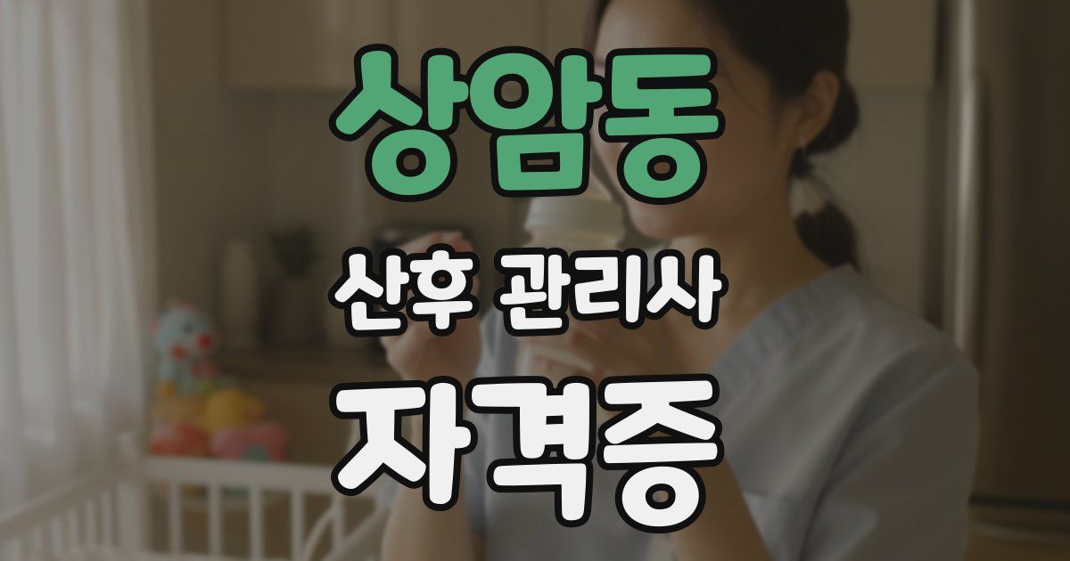 상암동 산후 관리사 자격증