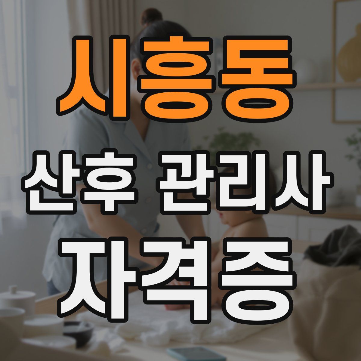 시흥동 산후 관리사 자격증