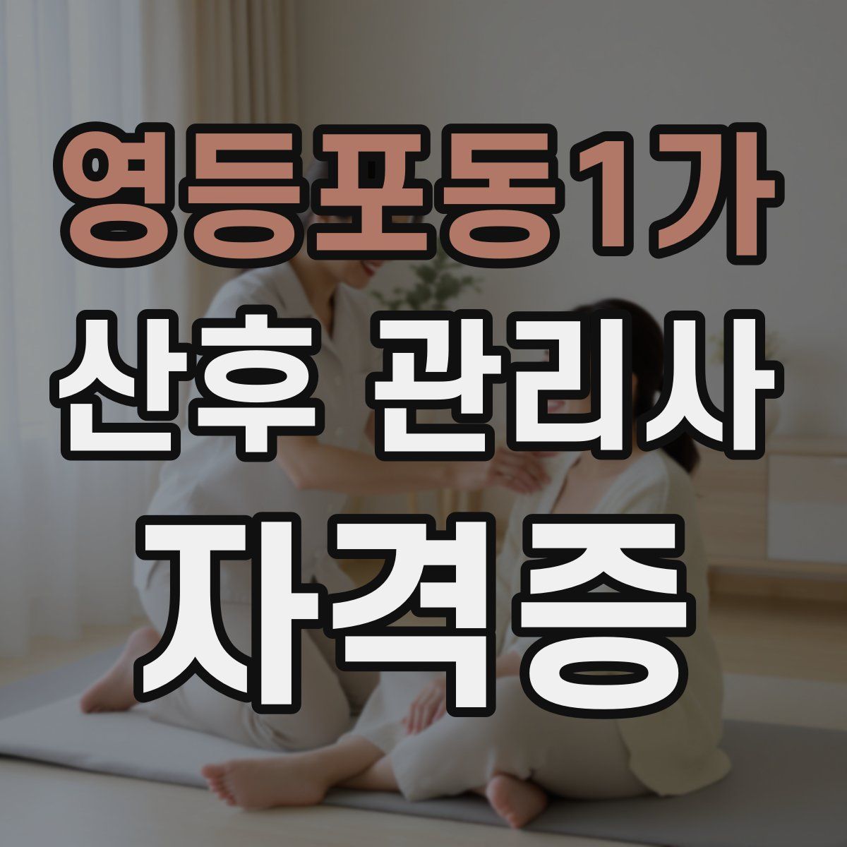 영등포동1가 산후 관리사 자격증