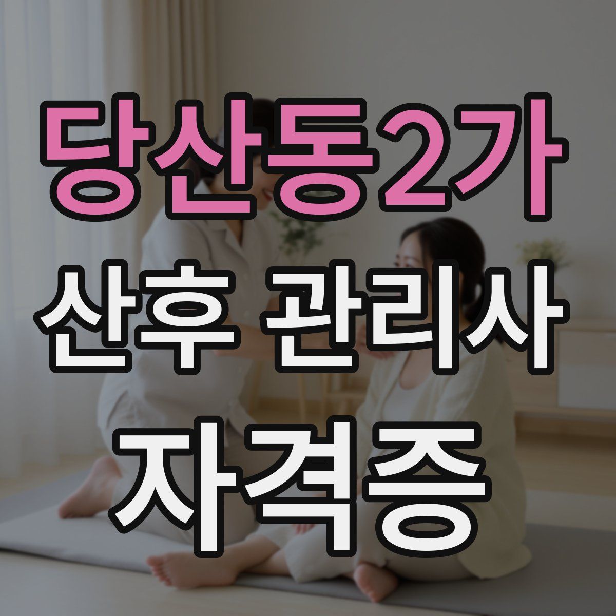 당산동2가 산후 관리사 자격증