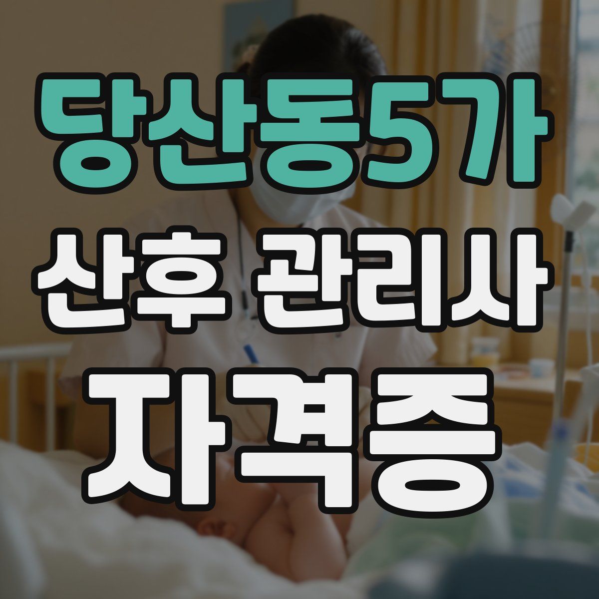 당산동5가 산후 관리사 자격증
