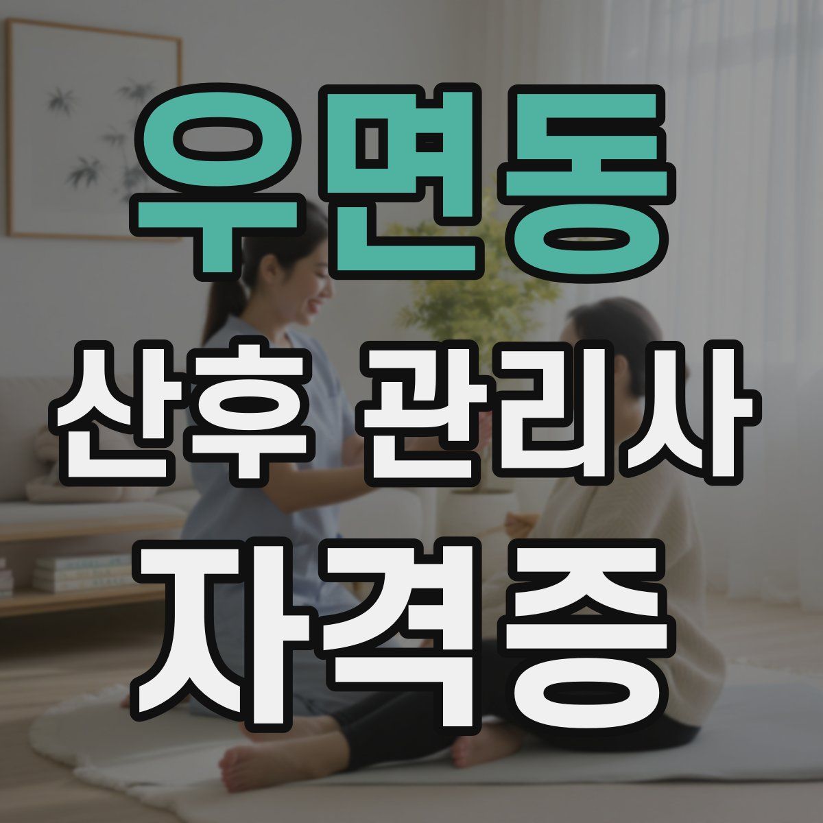 우면동 산후 관리사 자격증
