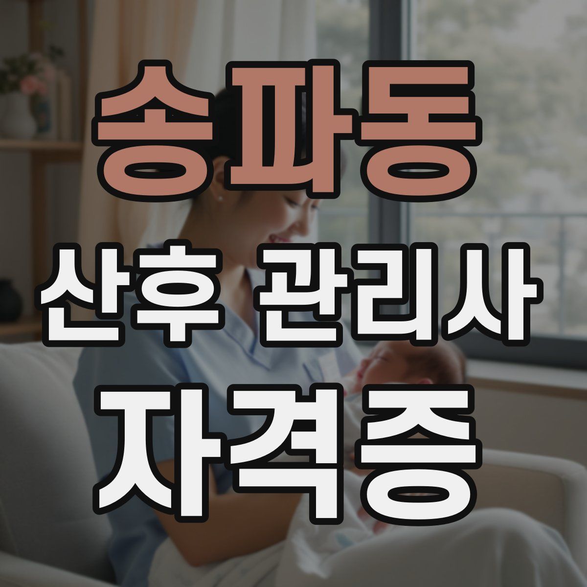 송파동 산후 관리사 자격증