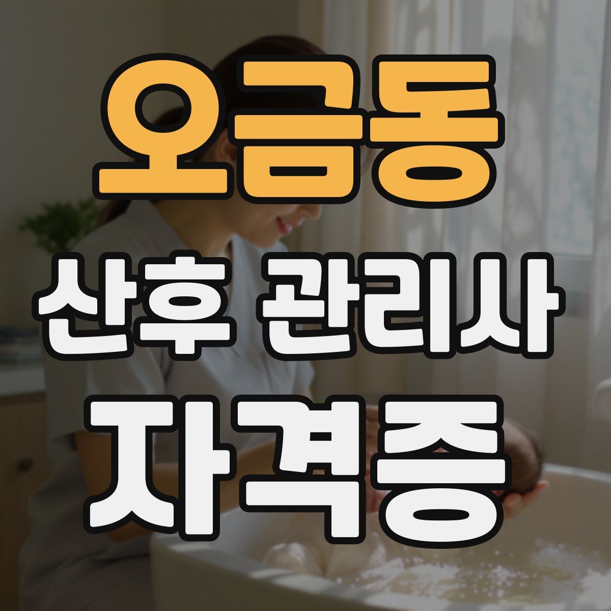 오금동 산후 관리사 자격증