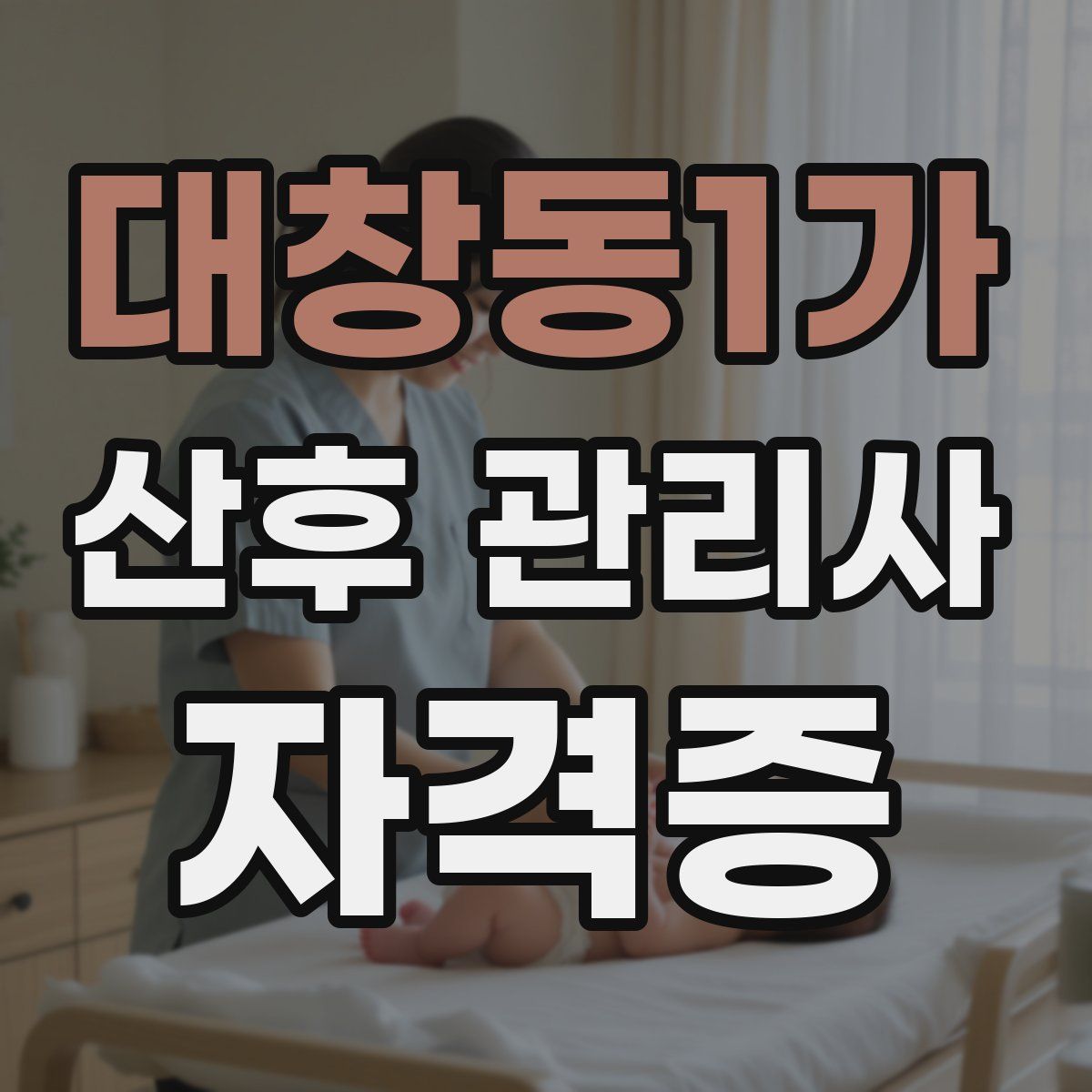 대창동1가 산후 관리사 자격증