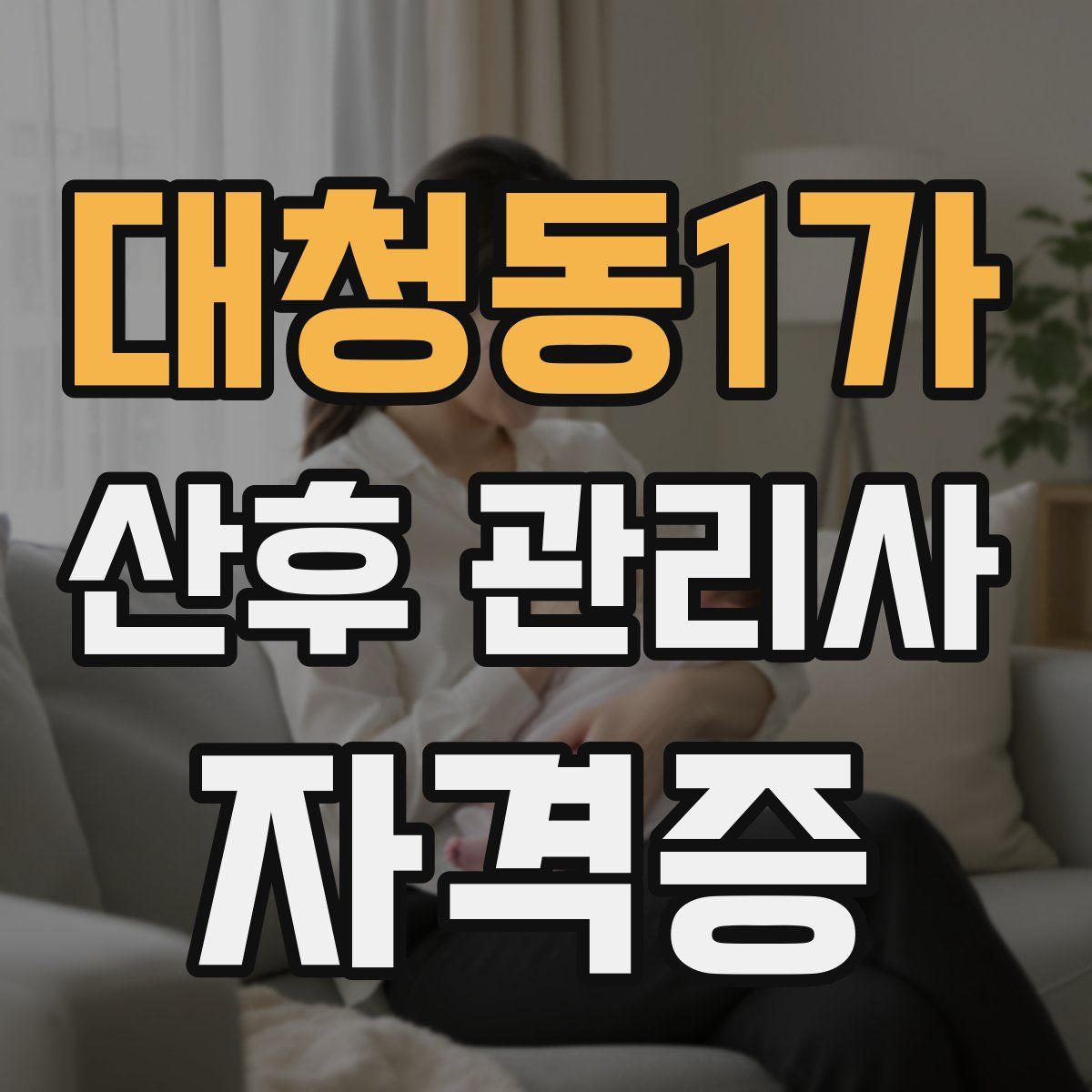 대청동1가 산후 관리사 자격증