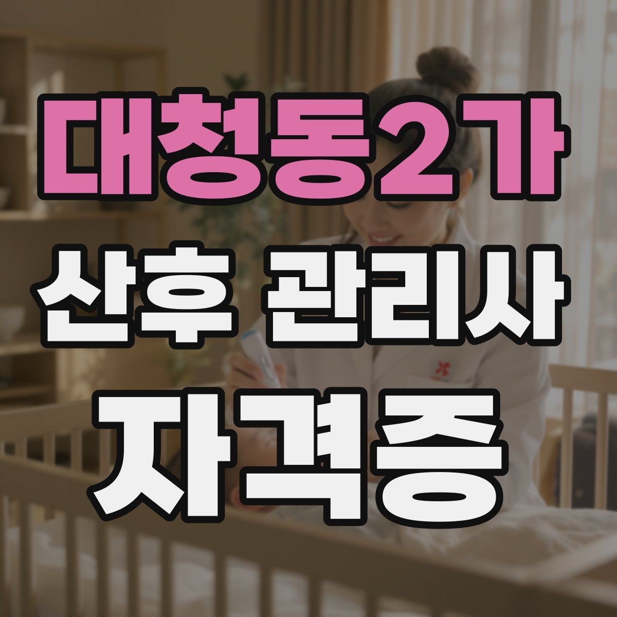 대청동2가 산후 관리사 자격증 준비 전 알아두면 좋은 기본 업무