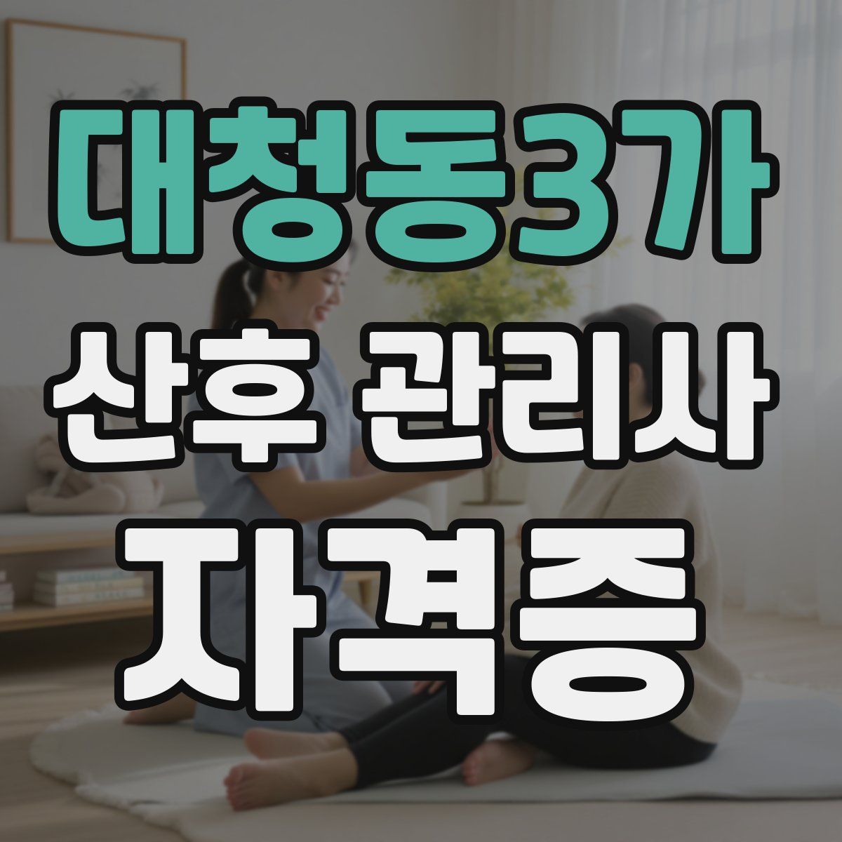 대청동3가 산후 관리사 자격증