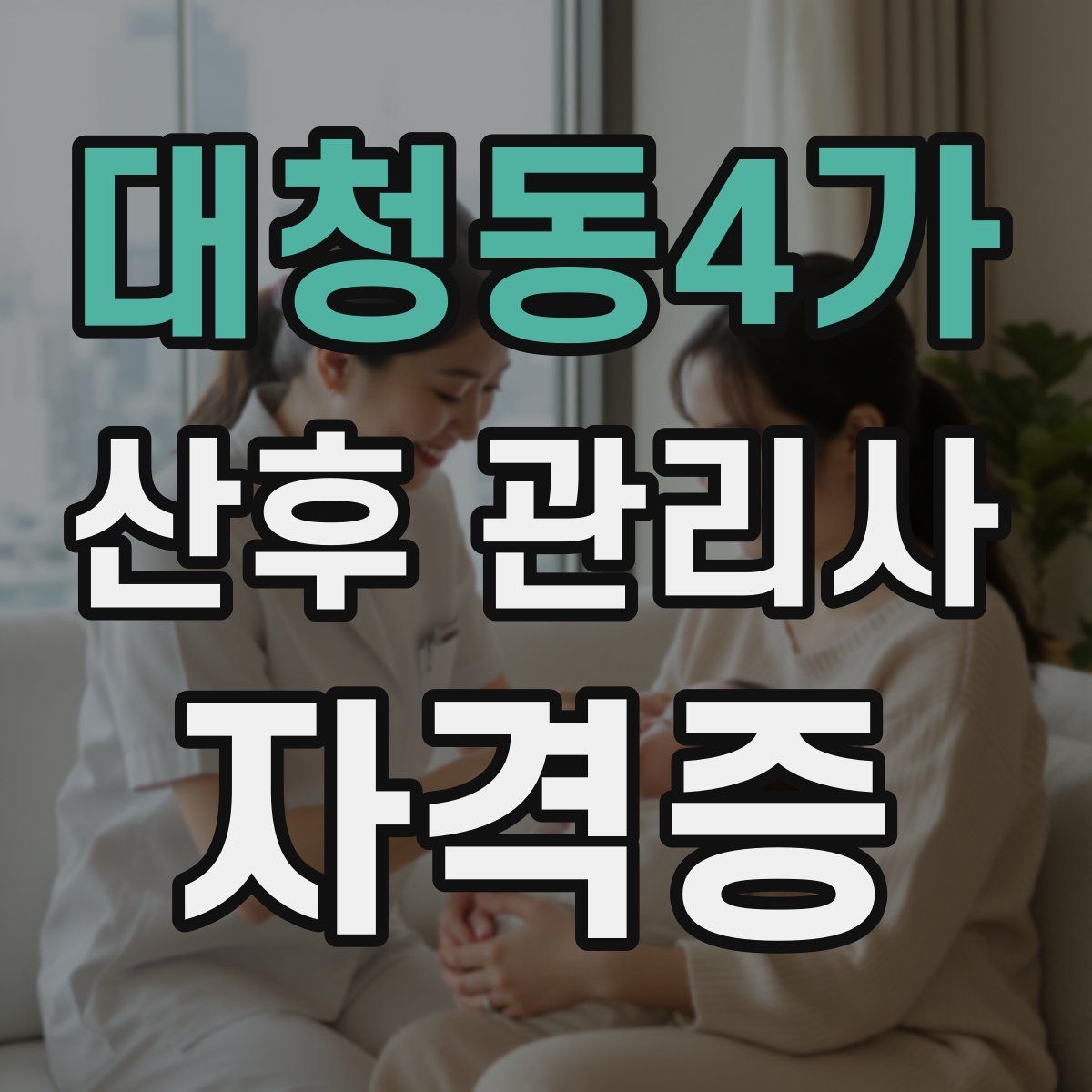 대청동4가 산후 관리사 자격증