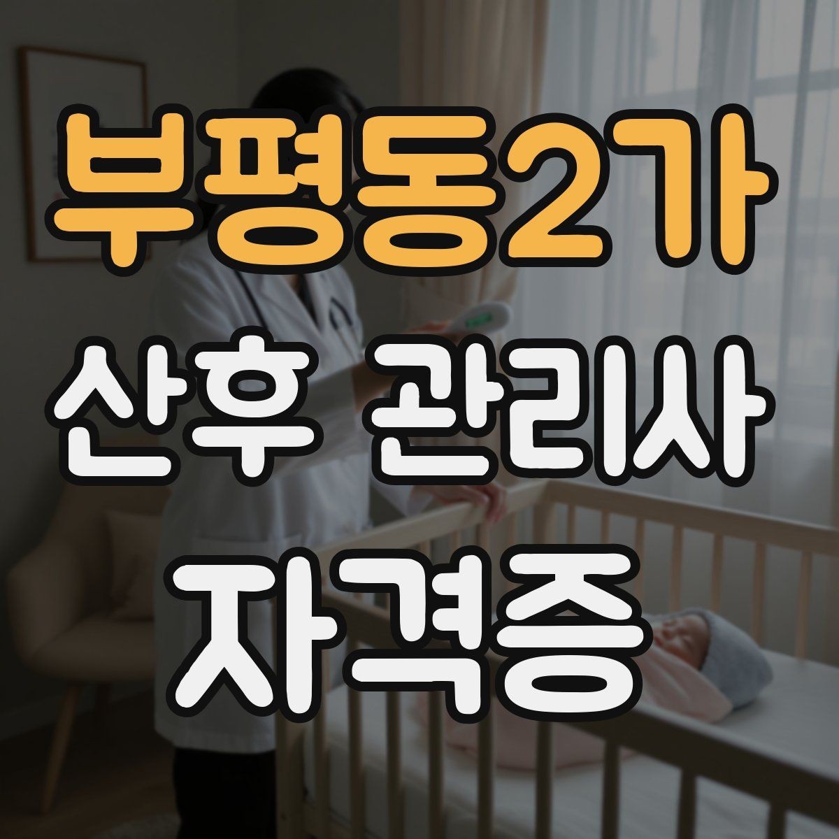 부평동2가 산후 관리사 자격증 방문객 관리가 필요한 이유와 안내