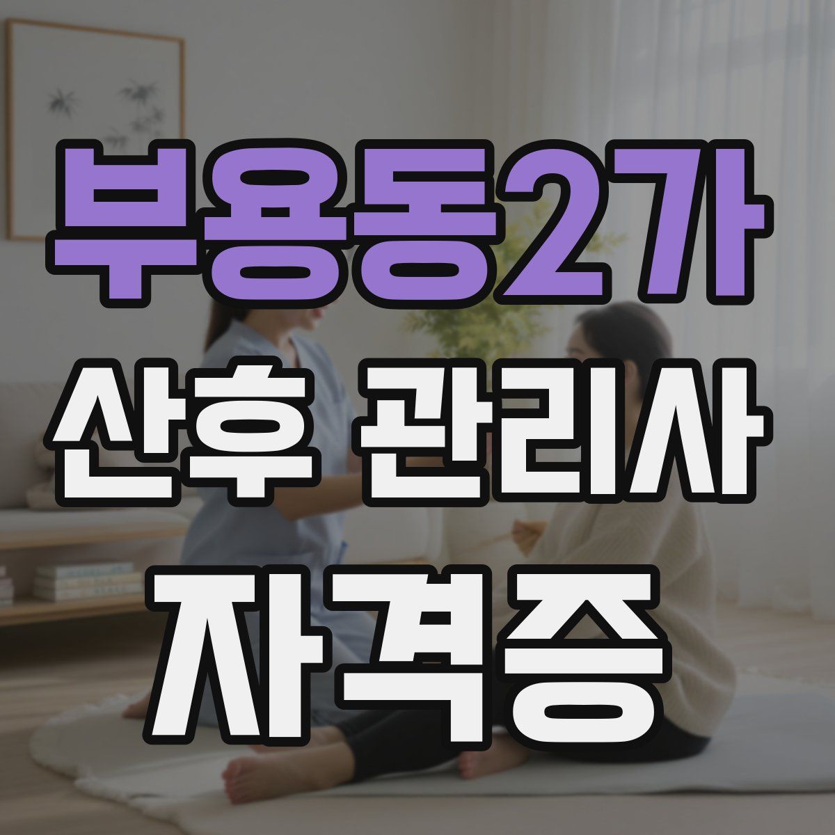 부용동2가 산후 관리사 자격증