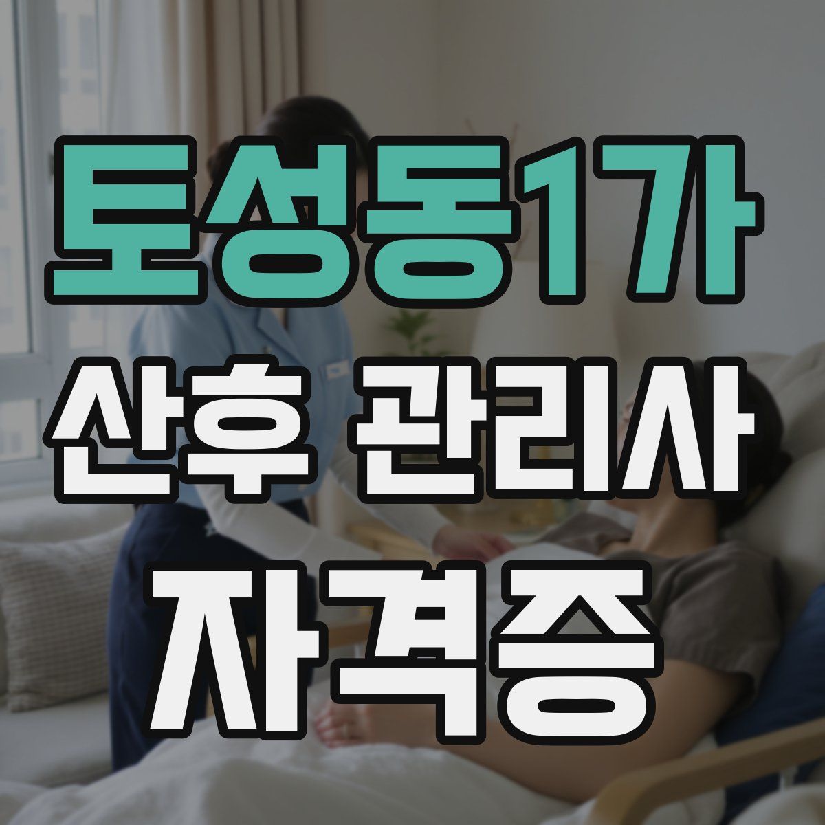토성동1가 산후 관리사 자격증