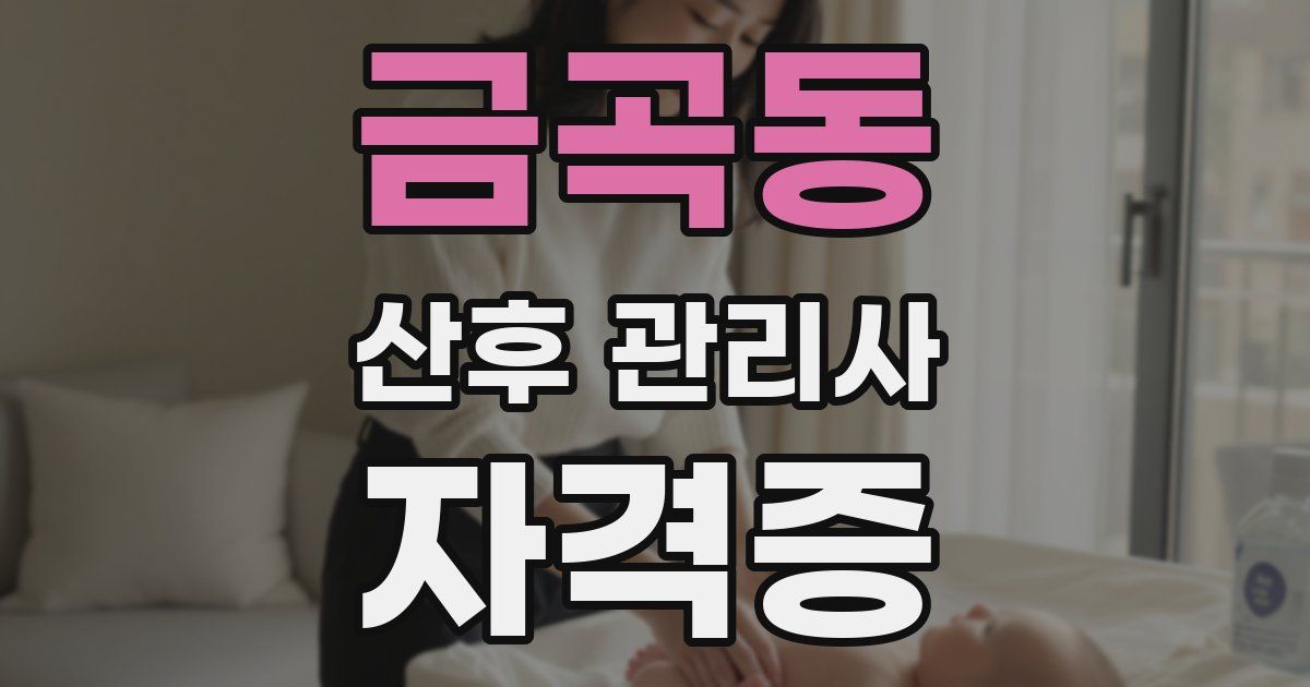 금곡동 산후 관리사 자격증