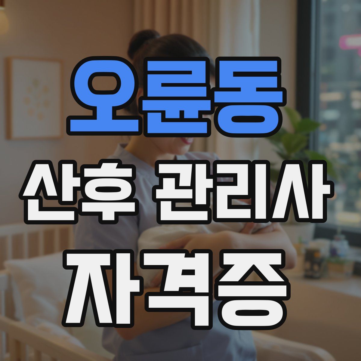 오륜동 산후 관리사 자격증