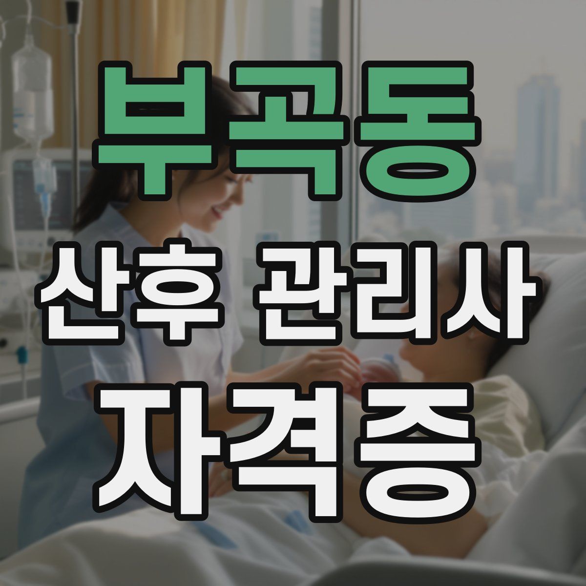 부곡동 산후 관리사 자격증